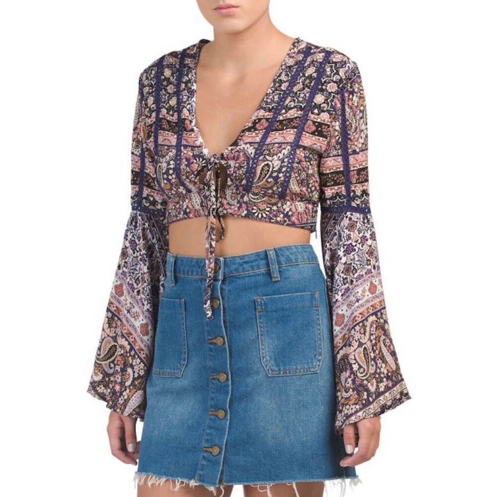 White Closet Boho Crop Top